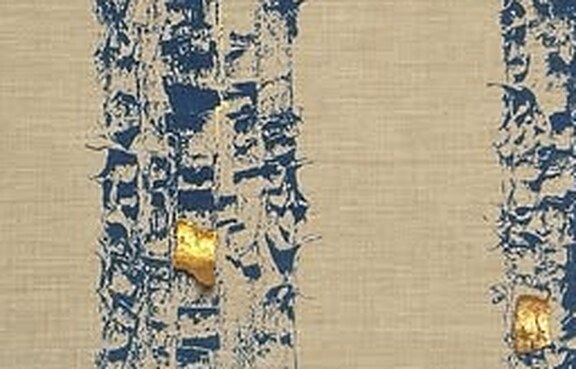 «Memorias Visibles VII», cianotipia sobre lino de Sara Tana